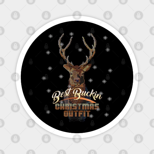 Christmas Buck Hunting Men Best Buckin Hunter Magnet by marchizano